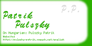 patrik pulszky business card